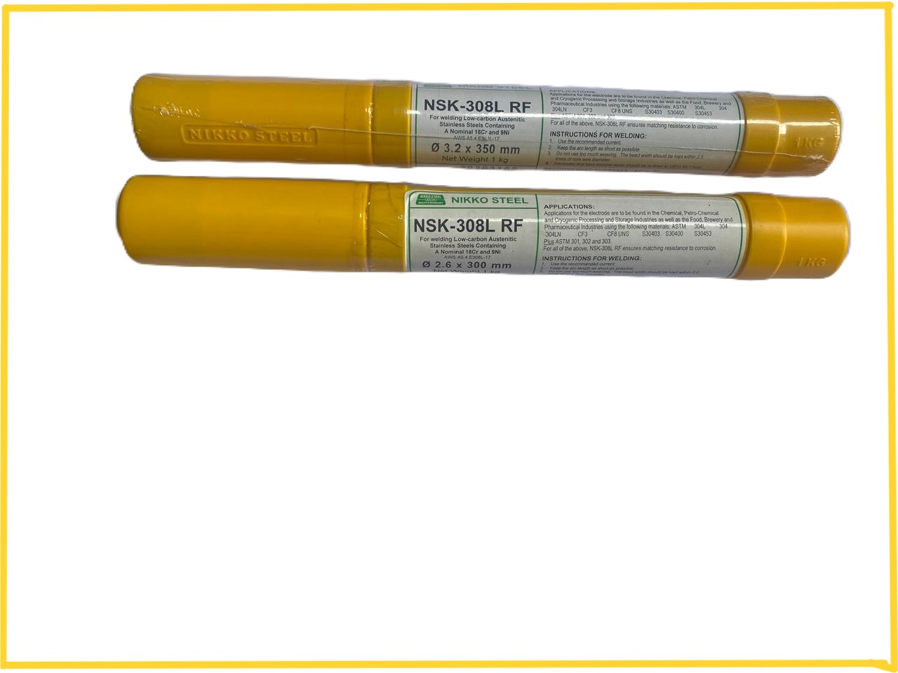 Stainless Steel Welding Rods-Nikko steel NSK 308l-17- Size G.12/2.6 mm